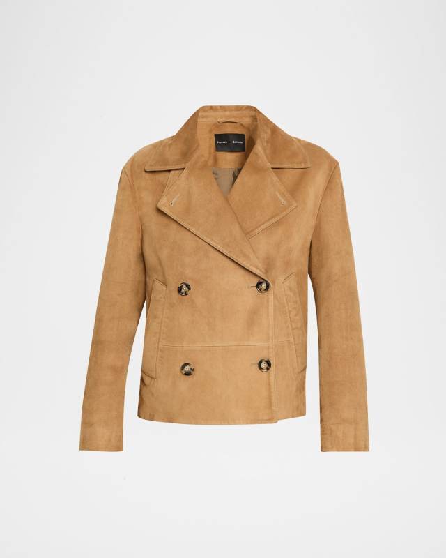 Nola Double-Breasted Suede Jacket